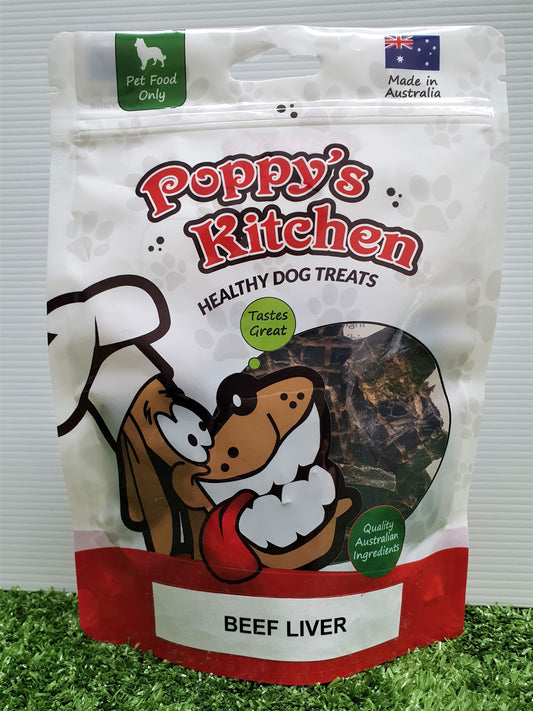 Poppys Kitchen Quality Australian Beef Liver Dog Treats 100g